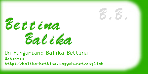 bettina balika business card